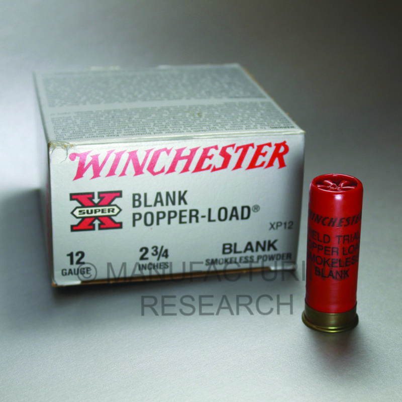 12 ga blanks smokeless winchester qty 25 manufacturing research